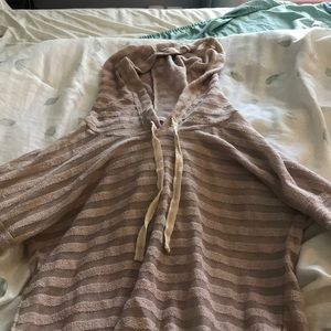 pink long sleeve shirt with hood